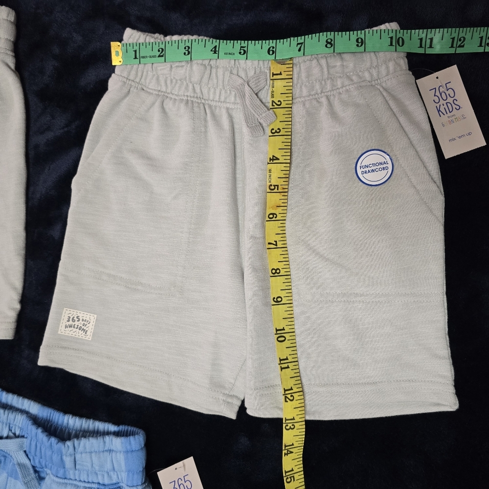 365 Kids Boys Sz 6 FRENCH TERRY SHORTS Gray/blue Pockets/New/Lot of 3/Summertime - Picture 4 of 4